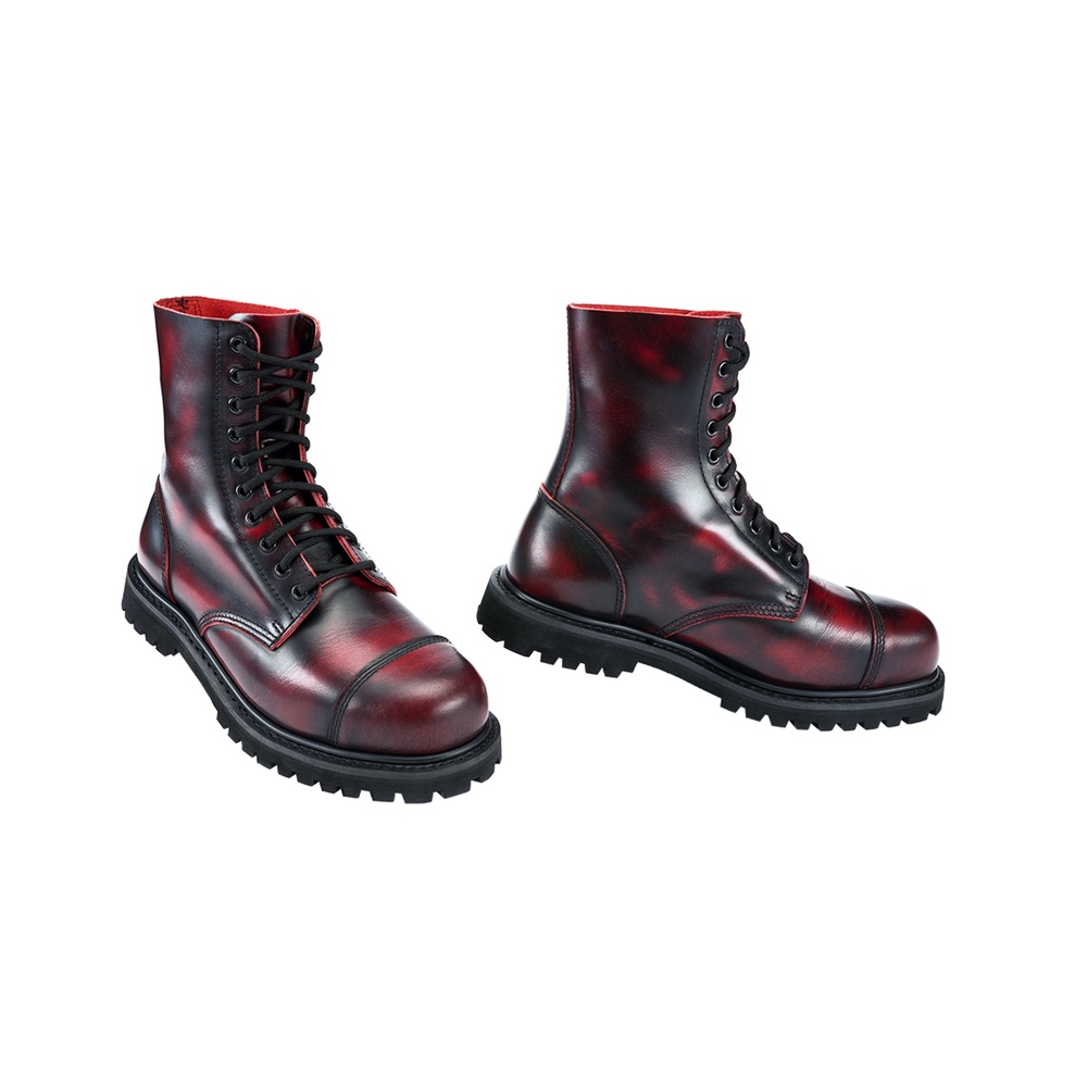 Brandit - Rub Off Phantom 10 Eye Lace up boot - Burgundy/Red